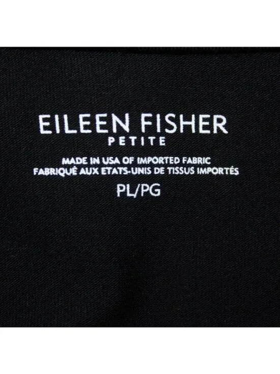 Eileen Fisher Dress $138 Sz LP Black Round Neck Organic Cotton Dress - Picture 5 of 11